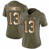 Women Nike Steelers 13 James Washington Olive Gold Salute To Service Limited Jersey Dzhi,baseball caps,new era cap wholesale,wholesale hats